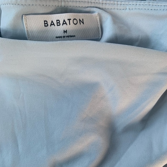 Babaton Contour Squareneck Longsleeve Bodysuit Aritzia - NWOT - M - Azul Grey - Picture 4 of 4